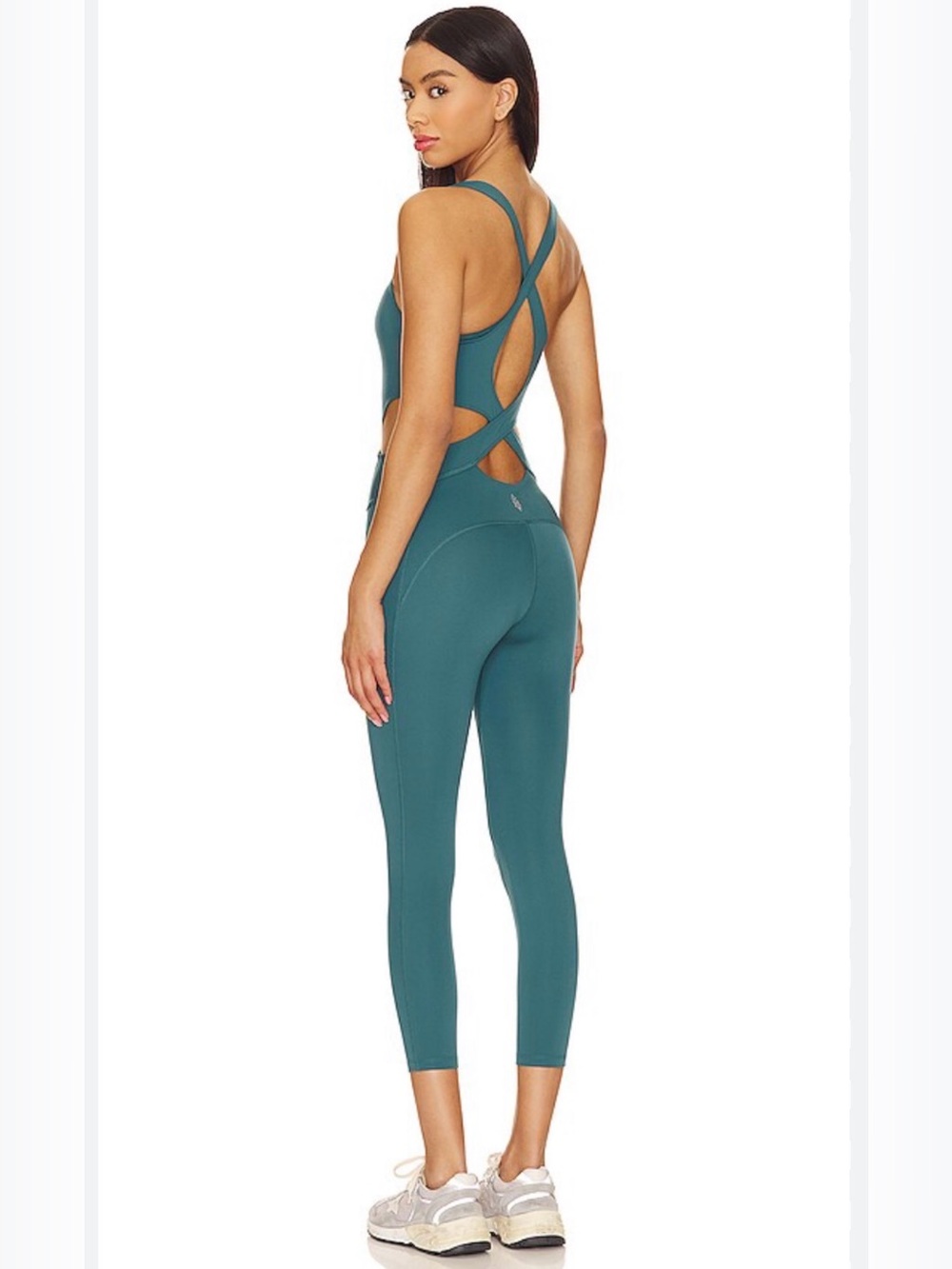 FP Movement by Free People Teal Strappy Back Jumpsuit